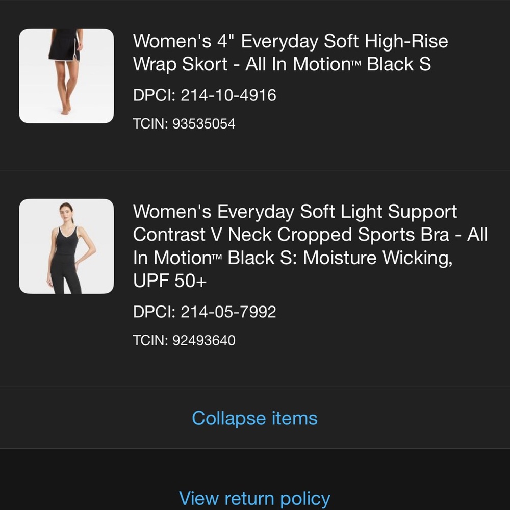 all in motion Everyday soft skort and V neck cropped tank - Picture 5 of 5